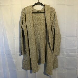 Urban Day Oatmeal Hooded Cardigan with Pockets - Size M/L